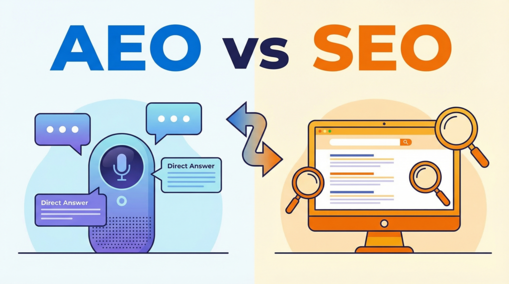 AEO vs SEO grafika